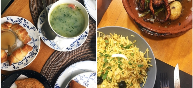 Selection of dishes from Pátio do Duque and Bulha Bolhão in Porto